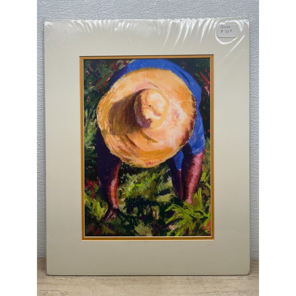 Fine Art "Brazilian Field Worker" Giclee Print Signed By Mary Wolfe Certified